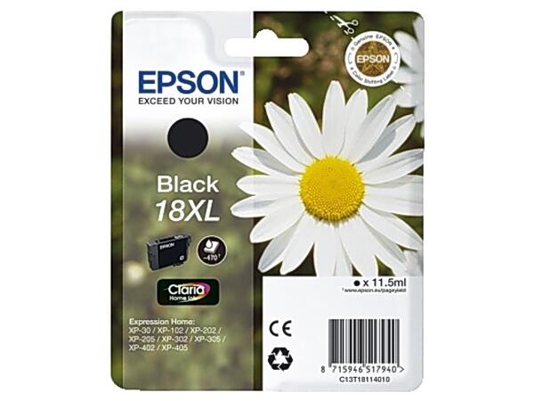 Blekk EPSON T1811 C13T18114010 XL sort 